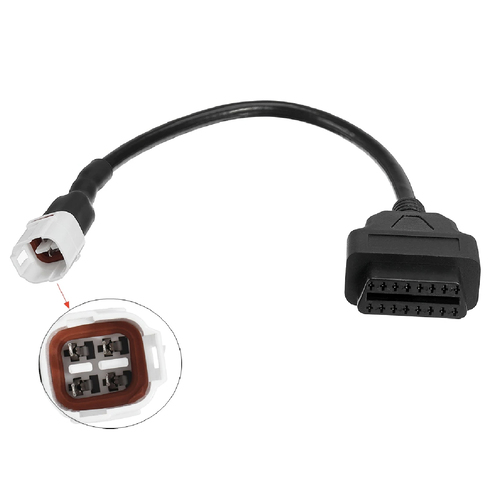 OBD2 4 pin diagnostic cable compatible with Honda motorcycles